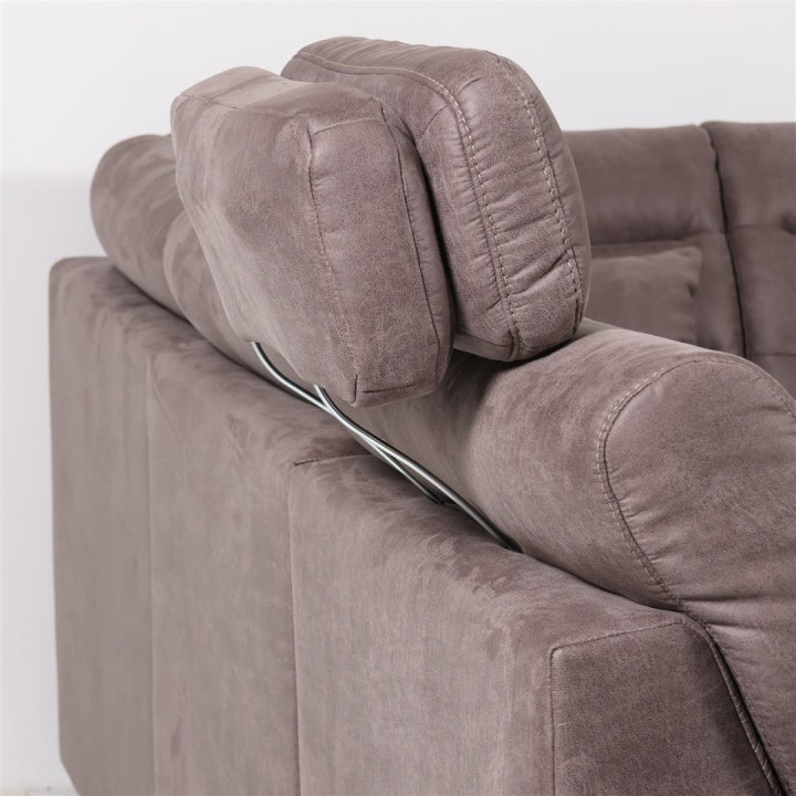 Salon d'angle Foreno marron