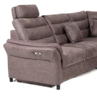 Salon d'angle Foreno marron