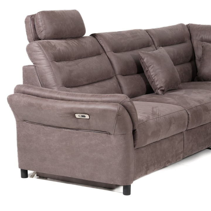 Salon d'angle Foreno marron