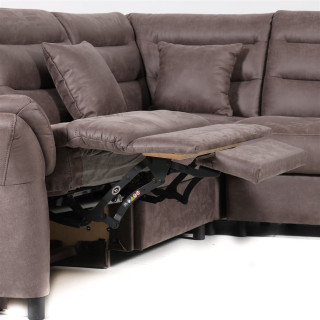 Salon d'angle Foreno marron