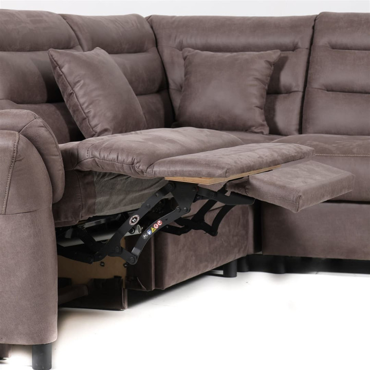 Salon d'angle Foreno marron