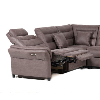 Salon d'angle Foreno marron