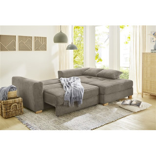 Salon d'angle Kampen taupe