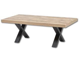 Table de salon Simon pied X scarlet oak
