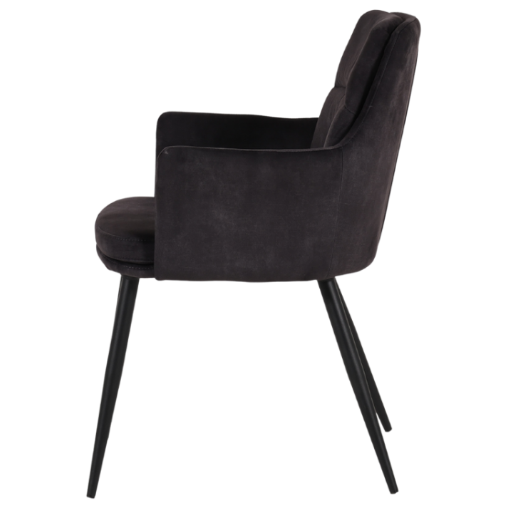 Chaise avec accoudoir Donna 3825 - Goldy anthracite