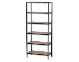 Etagère Book Shelf 6P noir/mélaminé