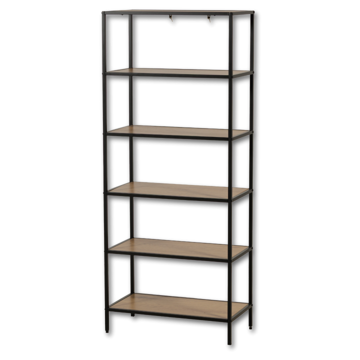 Etagère Book Shelf 6P noir/mélaminé