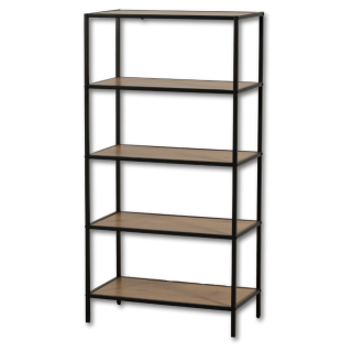 Etagère Book Shelf 5P noir/mélaminé