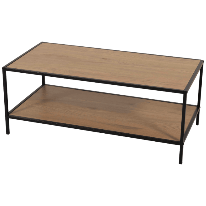 Table de salon CJ-N2309 melamine/métal noir