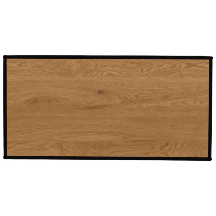 Table de salon CJ-N2309 melamine/métal noir