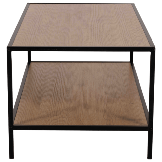 Table de salon CJ-N2309 melamine/métal noir