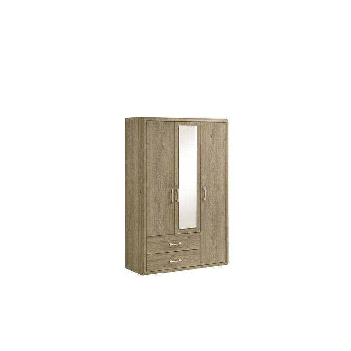 Armoire 3 portes Cara caramel oak
