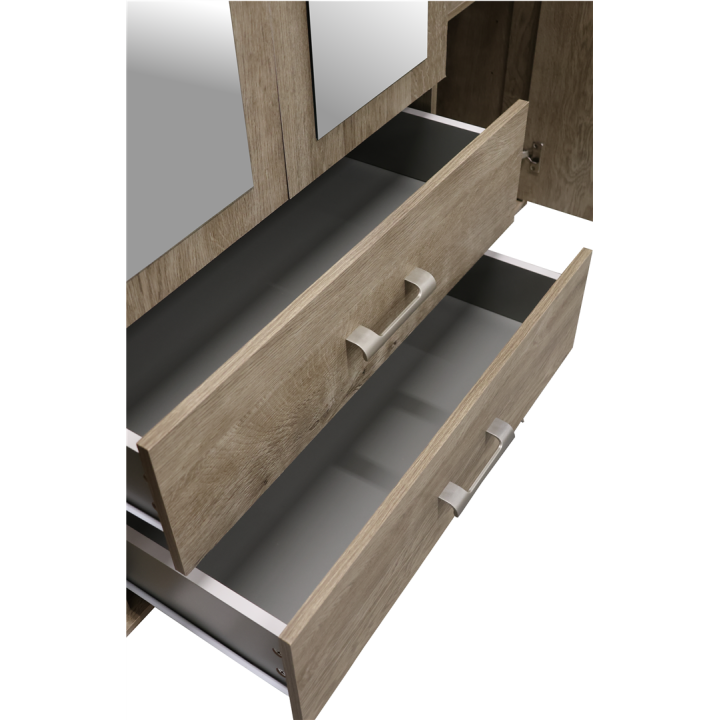 Armoire 3 portes Cara caramel oak