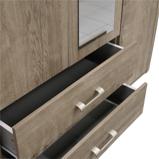 Armoire 3 portes Cara caramel oak