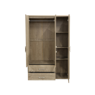 Armoire 3 portes Cara caramel oak