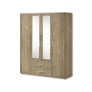 Armoire 4 portes Cara caramel oak