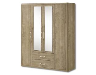 Armoire 4 portes Cara caramel oak