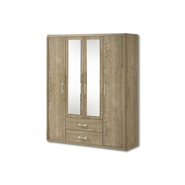 Armoire 4 portes Cara caramel oak