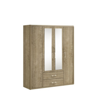 Armoire 4 portes Cara caramel oak