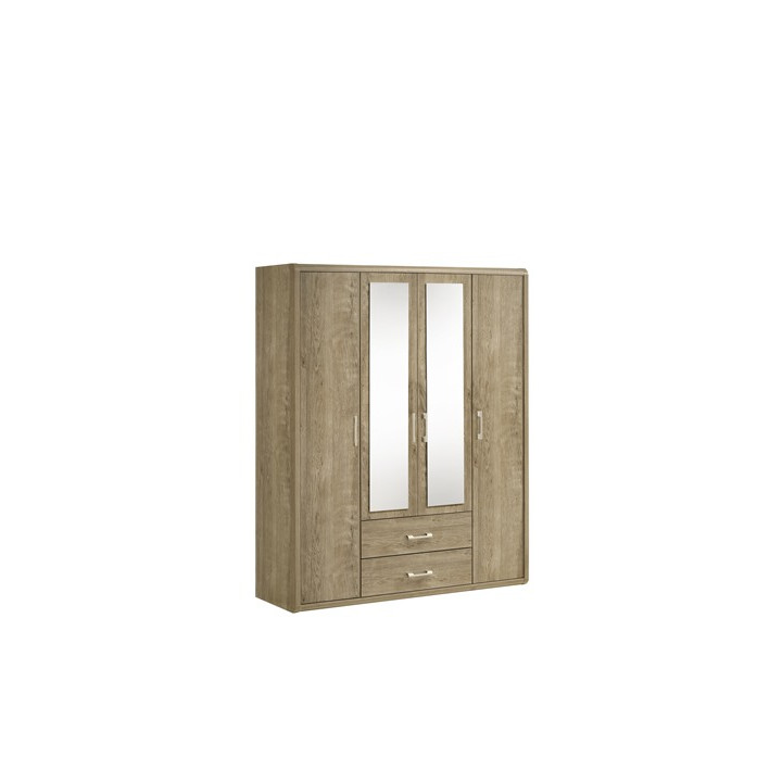 Armoire 4 portes Cara caramel oak
