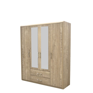 Armoire 4 portes Cara caramel oak