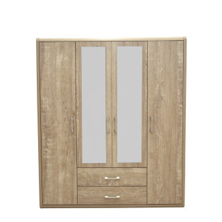 Armoire 4 portes Cara caramel oak