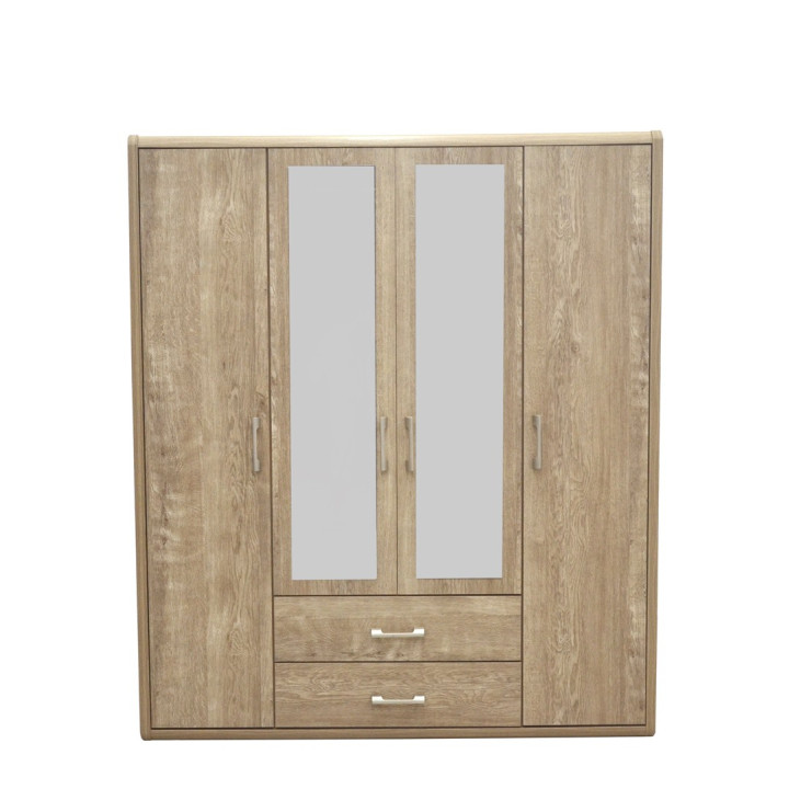 Armoire 4 portes Cara caramel oak