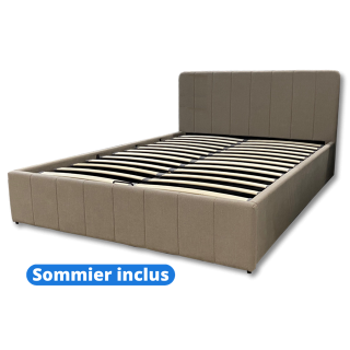 Lit coffre  120 x 200 cm Mira beige