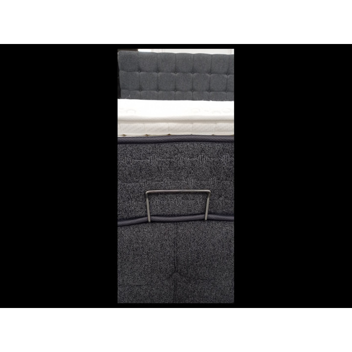 Lit coffre 160x200 Saray gris