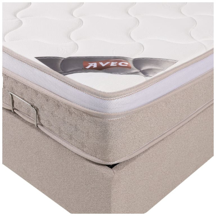 Lit complet 160 x 20 cm - Duru beige