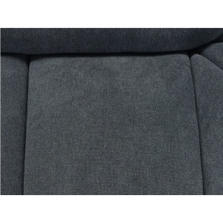 Salon d'angle + pouf Loua gris anthracite