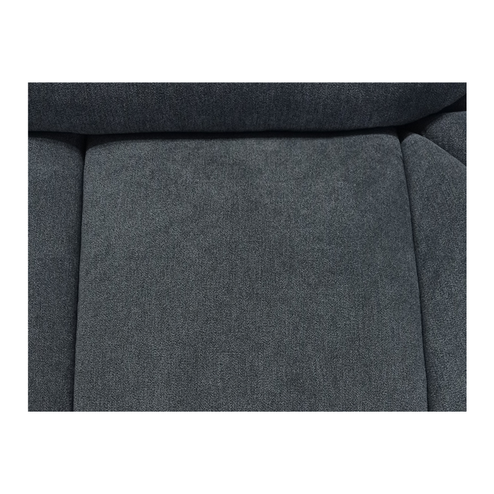 Salon d'angle + pouf Loua gris anthracite