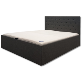 Lit coffre 160x200 Chester/Oxford gris