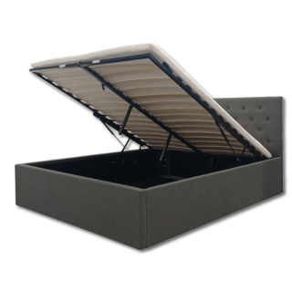 Lit coffre 160x200 Chester/Oxford gris