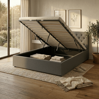 Lit coffre 160x200 Chester/Oxford gris