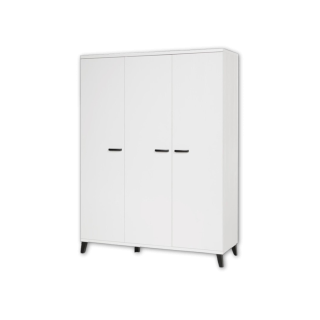 Garde robe 3 portes Evy1 blanc