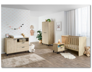 Chambre bébé compléte Evy chêne printemps