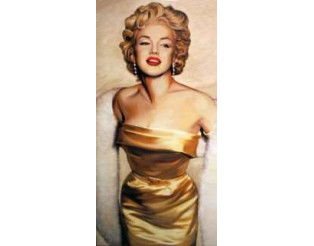 Tableau Marilyn Monroe robe or