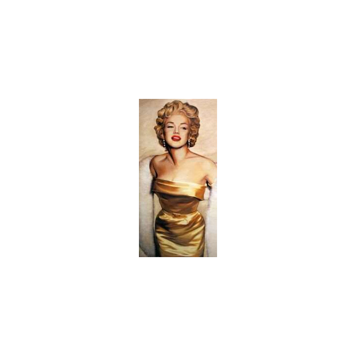 Tableau Marilyn Monroe robe or