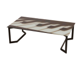 Table de salon Piano noir/blanc