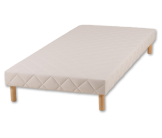 Sommier 80 / 200 cm en tissu beige Cansas