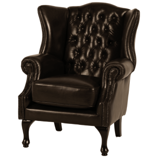 Fauteuil bergere chesterfield 216 Cuir antique brown