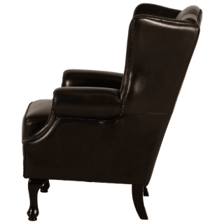 Fauteuil bergere chesterfield 216 Cuir antique brown