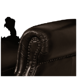 Fauteuil bergere chesterfield 216 Cuir antique brown