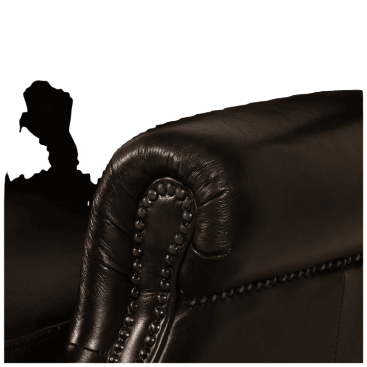 Fauteuil bergere chesterfield 216 Cuir antique brown