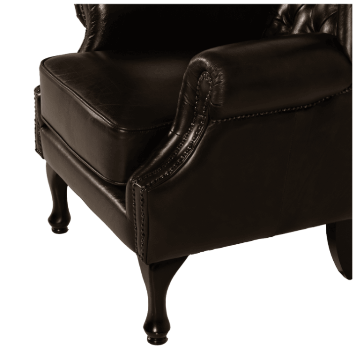 Fauteuil bergere chesterfield 216 Cuir antique brown