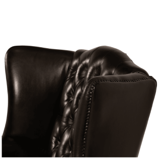 Fauteuil bergere chesterfield 216 Cuir antique brown