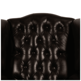 Fauteuil bergere chesterfield 216 Cuir antique brown