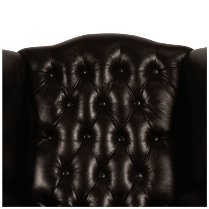 Fauteuil bergere chesterfield 216 Cuir antique brown