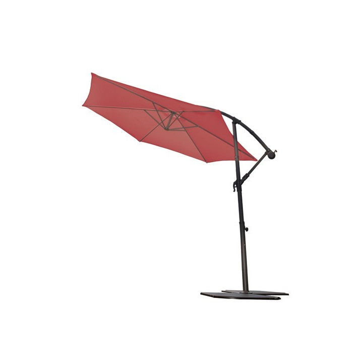 Parasol Déporté Rond Super King cassis